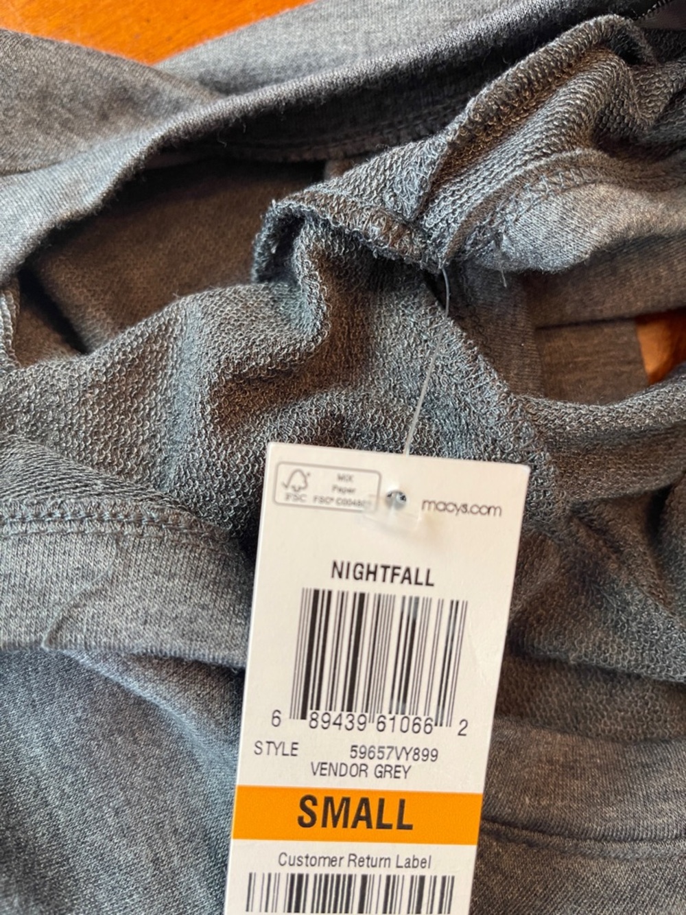 INC CHARCOAL SIDE ZIP BACK RUFFLE TOP - Picture 11 of 11